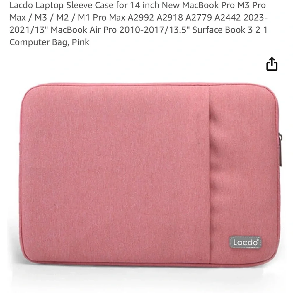 Lacdo laptop‎ pink sleeve case for women